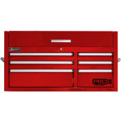 Homak RD02041062 Pro II Series 6 Drawer Red Tool Chest, 40-1/2"W X 24-1/4"D X 21-3/8"H