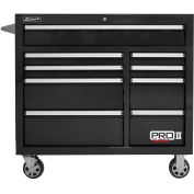 Homak BL04041092 Pro II Series 9 Drawer Blue Roller Tool Cabinet, 41"W X 24-1/2"D X 39"H