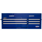 Homak BL02054602 Pro II Series 6 Drawer Blue Tool Chest, 54"W X 24-1/4"D X 21-3/8"H