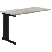 Global Industrial 48"W x 24"D Left Handed Return Table, Rustic Gray