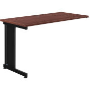 Global Industrial 48"W x 24"D Left Handed Return Table, Mahogany