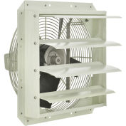 Corrosion Resistant Exhaust Fan with Shutter, 16" Diameter, Direct Drive, 1/6 HP, 1296 CFM, 115V