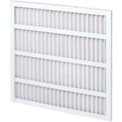Global Industrial Standard Capacity Pleated Air Filter, MERV 8, Self-Supported, 20"Wx14"Hx1"D - Pkg Qty 12