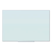 U Brands Floating Glass Ghost Grid Dry Erase Board, 36" x 24", White