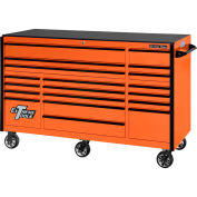Extreme Tools RX723019RCORBK-250 Professional 19 Drawer Orange Trip Bank Roller Cabinet, 72"W