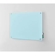 48"W x 36"H Magnetic Glass Dry Erase Board, Seafoam