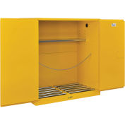 110 Gallon Drum Storage Safety Cabinet, Manual Close w/ Rollers
