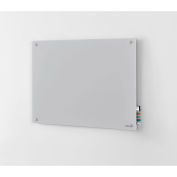 Global Industrial 48"W x 36"H Magnetic Glass Dry Erase Board, Gray