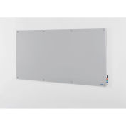 Global Industrial 96"W x 48"H Magnetic Glass Dry Erase Board, Gray