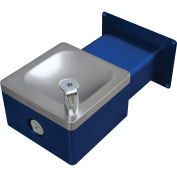 Outdoor Wall Mounted Drinking Fountain, Blue Powder Coat