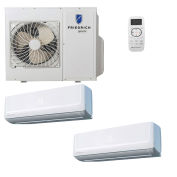 Friedrich Dual Zone Ductless Heat Pump Split System, 24K BTU