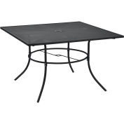 48" Square Outdoor Steel Mesh Cafe Table, 29"H