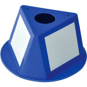 Inventory Control Cone W/ Dry Erase Decals, 10"L x 10"W x 5"H, Blue
