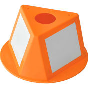 Inventory Control Cone W/ Dry Erase Decals, 10"L x 10"W x 5"H, Orange