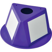 Inventory Control Cone W/ Dry Erase Decals, 10"L x 10"W x 5"H, Purple
