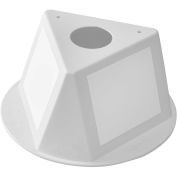 Inventory Control Cone W/ Dry Erase Decals, 10"L x 10"W x 5"H, White