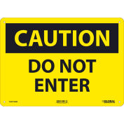 Global Industrial Caution Do Not Enter Sign, 10x14, Aluminum