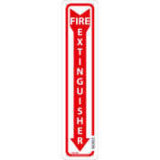 Global Industrial Fire Extinguisher Sign, 18x4, Rigid Plastic