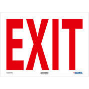 Exit Sign, 14''W x 10''H, Pressure Sensitive Vinyl