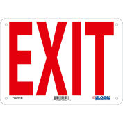 Global Industrial Exit Sign, 10''W x 7''H , Rigid Plastic