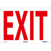 Global Industrial Exit Sign, 14''W x 10''H, Rigid Plastic