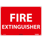 Global Industrial Fire Extinguisher Sign, 10x14, Aluminum