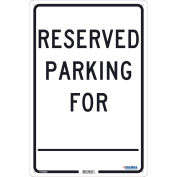 Global Industrial Reserved Parking For, 18x12,  .040 Aluminum