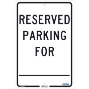 Global Industrial Reserved Parking For, 18x12, .063 Aluminum