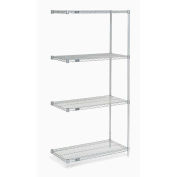 Nexel Poly-Z-Brite® 5 Tier Wire Shelving Add-On Unit, 36"W x 18"D x 86"H