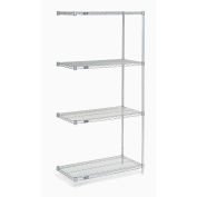 Nexel Poly-Z-Brite® 5 Tier Wire Shelving Add-On Unit, 42"W x 21"D x 74"H