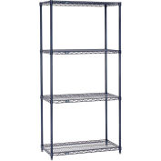 Nexel 5 Tier Wire Shelving Starter Unit, 42"W x 18"D x 74"H