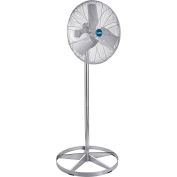 Global Industrial 24" Washdown Rated Stainless Steel Pedestal Fan, 7200 CFM, 1/4 HP