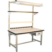 Global Industrial Bench-In-A-Box Standard Workbench, ESD Laminate Top, 72"Wx30"D, Beige