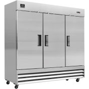 3 Door Commercial Reach-In Refrigerator, 72 Cu. Ft., 80-7/8"W x 32-1/4"D x 82-1/2"H
