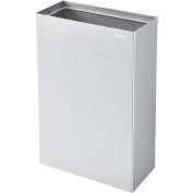 Stainless Steel Wall Mounted Receptacle, 11 Gallon