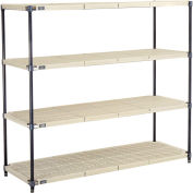Nexel 5 Tier Vented Plastic Shelving, 54"W x 24"D x 86"H, Nexelon Finish