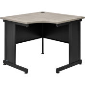 Global Industrial Interion Corner Desk, 36"W x 36"D x 30"H, Rustic Gray