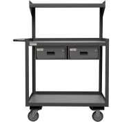 Durham Mobile Workbench, 42-1/4 x 24", 2 Drawers & Riser