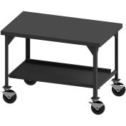 Durham Mobile Heavy Duty Workbench - Shelf, & Side Brakes - 60"W x 36"D x 43-11/16"H