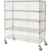 Enclosed Wire Exchange Truck w/5 Shelves, 1200 lb. Capacity, 36"L x 18"W x 69"H