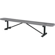 Global Industrial 96"L Expanded Metal Mesh Flat Bench, Gray