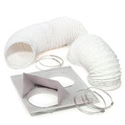 Kwikool CK-12SS Ceiling Condenser Duct Kit, White, For use with BioKool KBIO1411