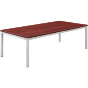 Wood Coffee Table with Steel Frame  - 48" x 24" - Mahogany