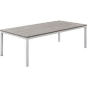 Wood Coffee Table with Steel Frame - 48" x 24" - Gray