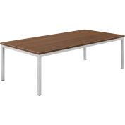 Global Industrial Wood Coffee Table with Steel Frame - 48" x 24" - Walnut