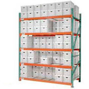 Global Industrial Record Storage Rack Starter Polyethylene Box 96"W x 48"D x 96"H