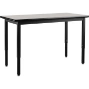 Height Adjustable Table, 48"W x 24"D x 22-1/4 to 37-1/4"H, Gray Nebula