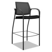 HON Mesh Back Café Height Stool, Fixed Arms, Black, Ignition Series