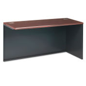 HON Right Return Shell, 60"W x 24"D x 29-1/2"H, Mahogany/Charcoal, 38000 Series