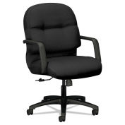 HON Pillow-Soft Executive Chair, Mid Back, Fabric, Black, 2090 Series